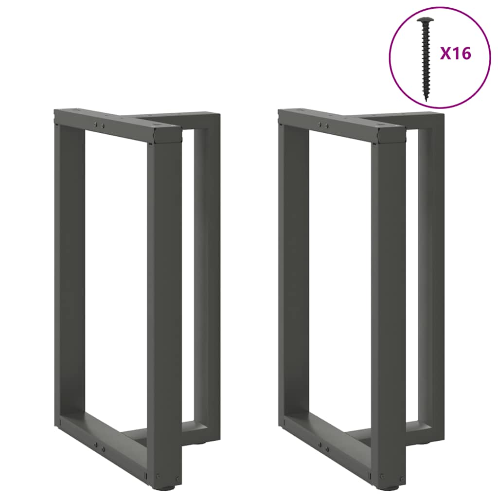 vidaXL Patas para mesa de bar en forma de T (2 unidades) 60 x 35 x (90-91) cm, acero