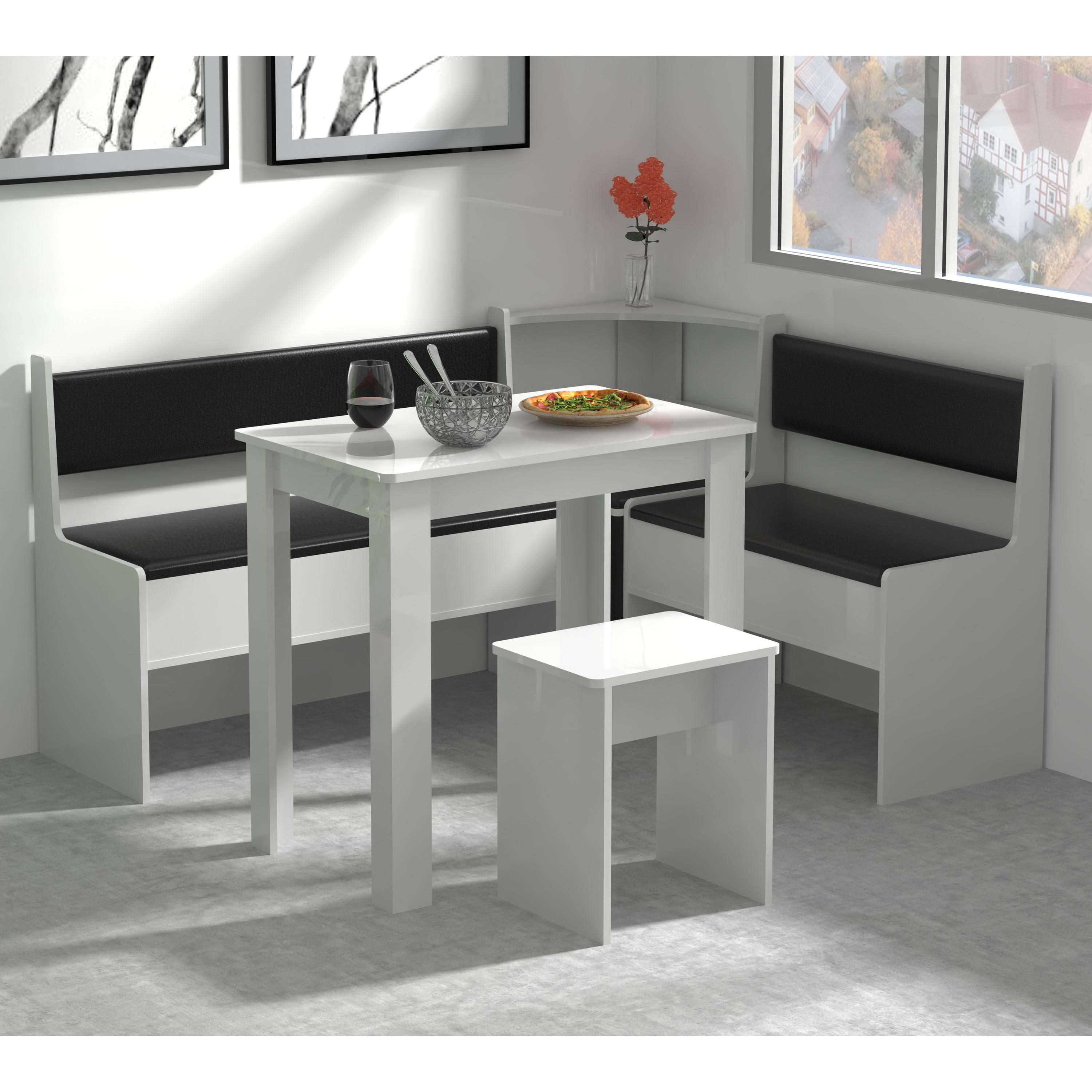Banco de esquina Juego de comedor Banco Mesa Taburetes Esal Mini Banco de esquina Juego de comedor Banco Mesa Taburetes Esal Mini