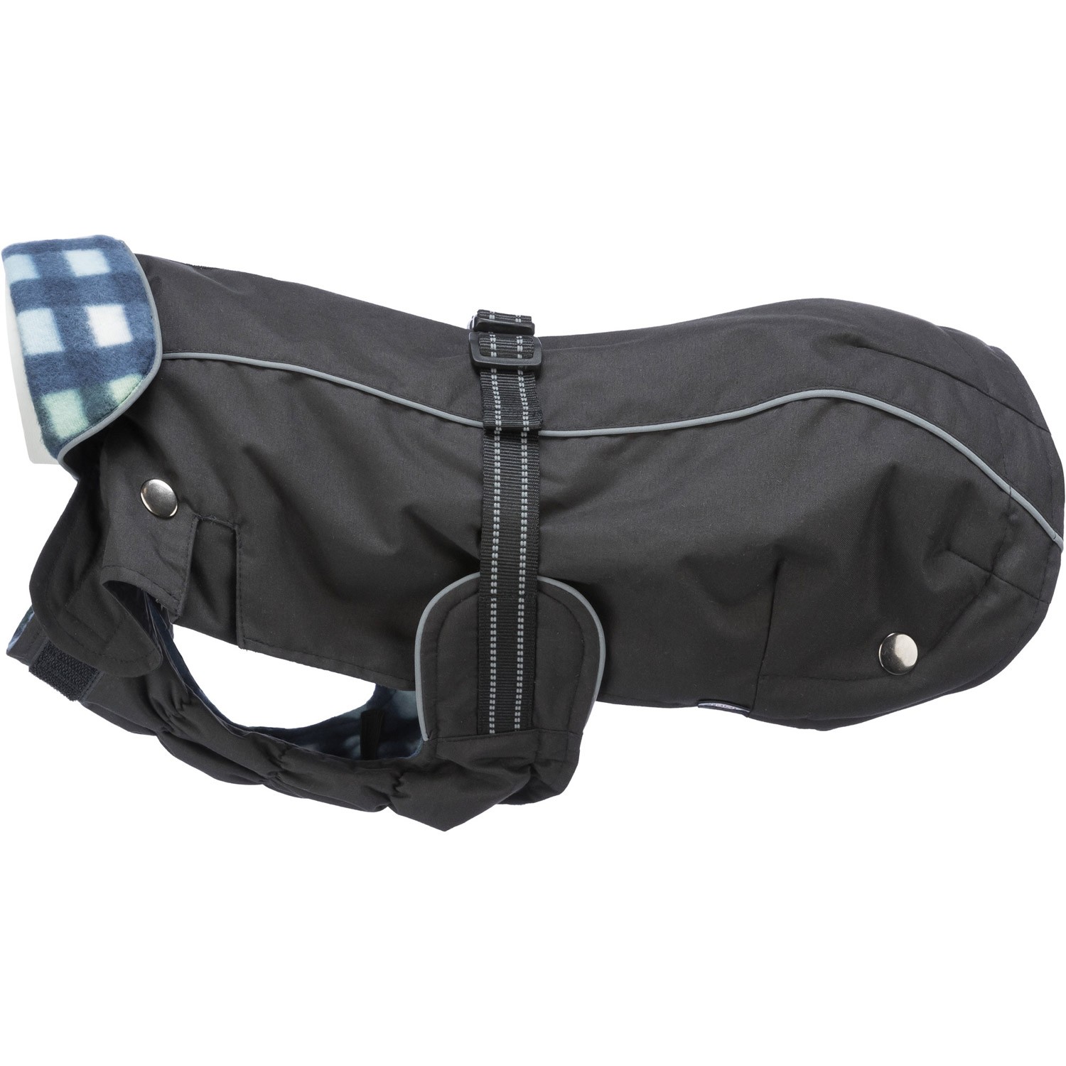 Trixie Capa Rouen 2 en 1 para Perros con Forro Extraíble y Partes Reflectantes