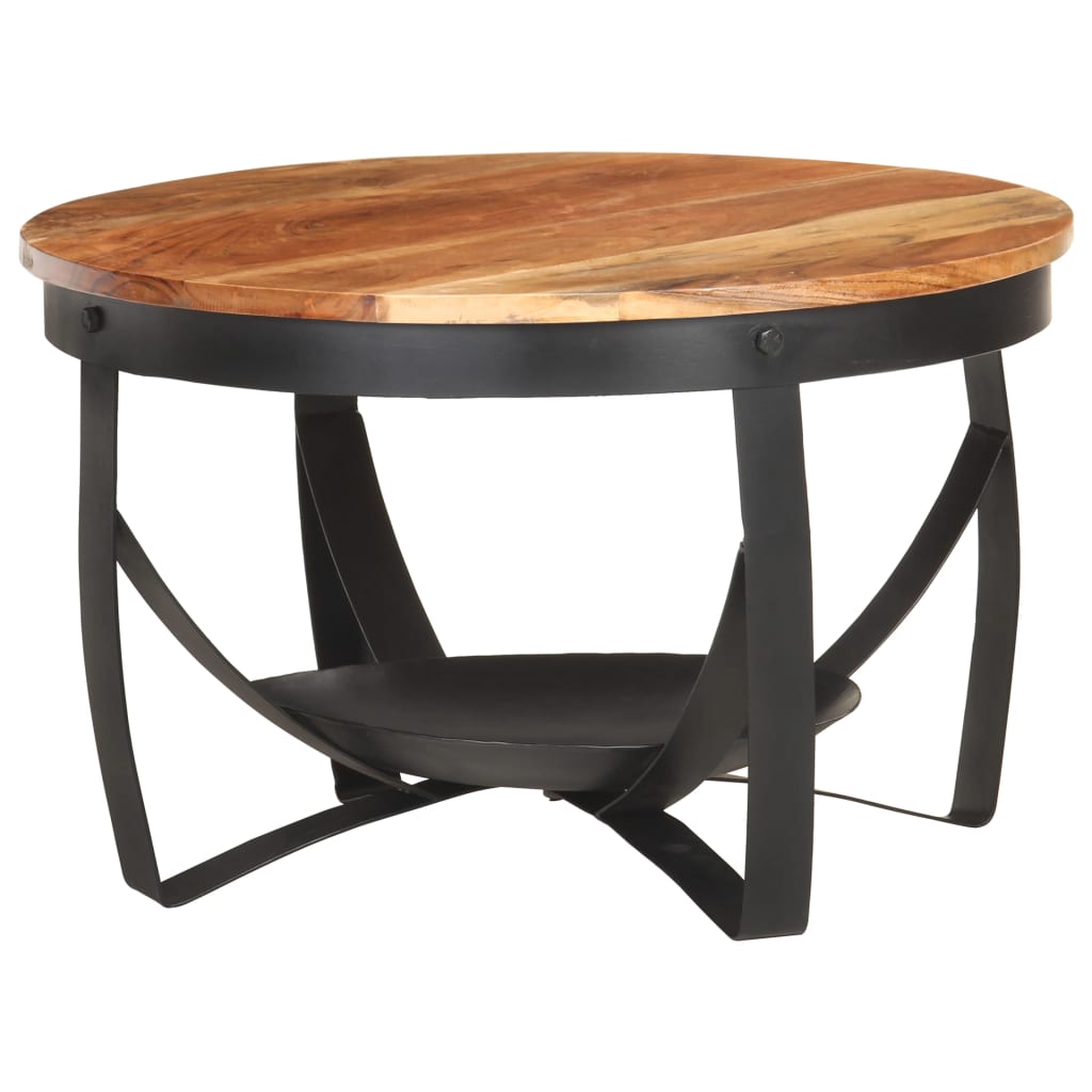 Mesa de Centro Vidaxl de Madera Maciza de Acacia 65 X 32 Cm - Salón o Comedor