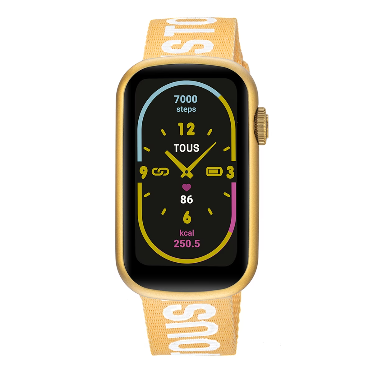 TOUS Reloj Mujer Smartwatch Silicona T-BAND ALU IPG CORREAS BLANCO / AMARILLO 200351091