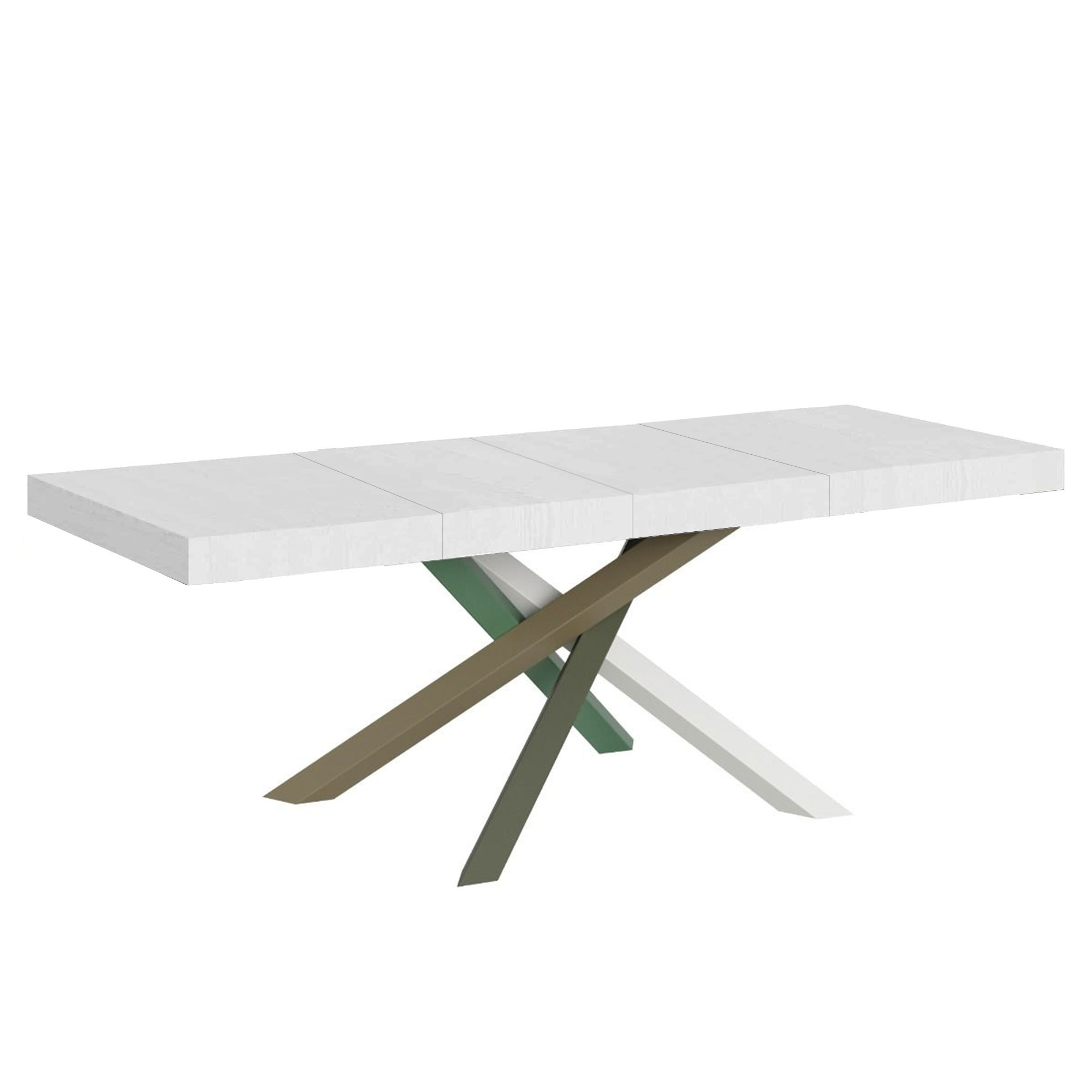 Mesa extensible 90x180/284 cm Volantis Premium Estructura Fresno Blanco 4/A - Itamoby