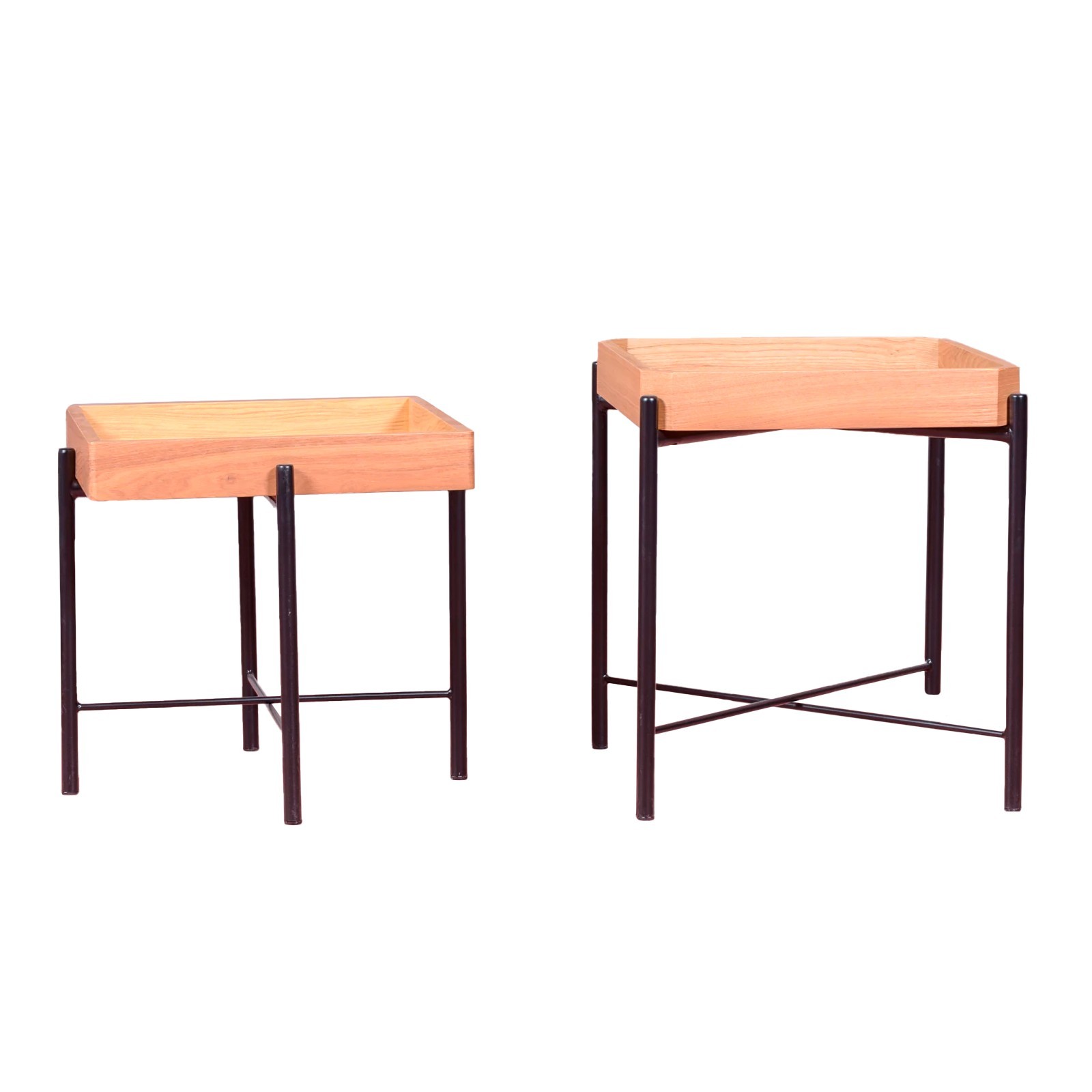 Nest Dream - Set de mesas auxiliares en madera de fresno natural - Earth
