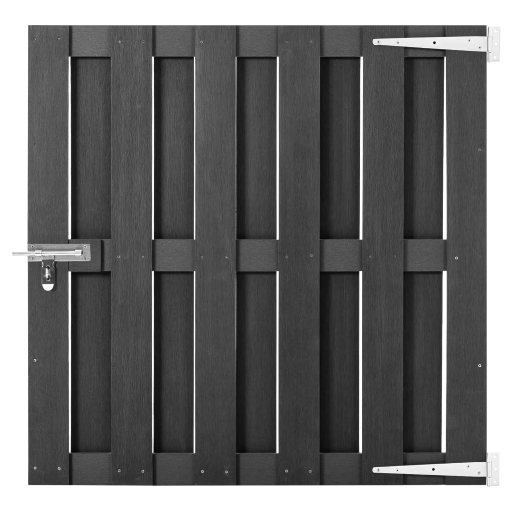 vidaXL Puerta de Jardín de WPC Gris Verja Entrada de Patio Terraza Cerca Dimensiones 100 x 60 cm,  100 x 80 cm,  100 x 100 cm y mas