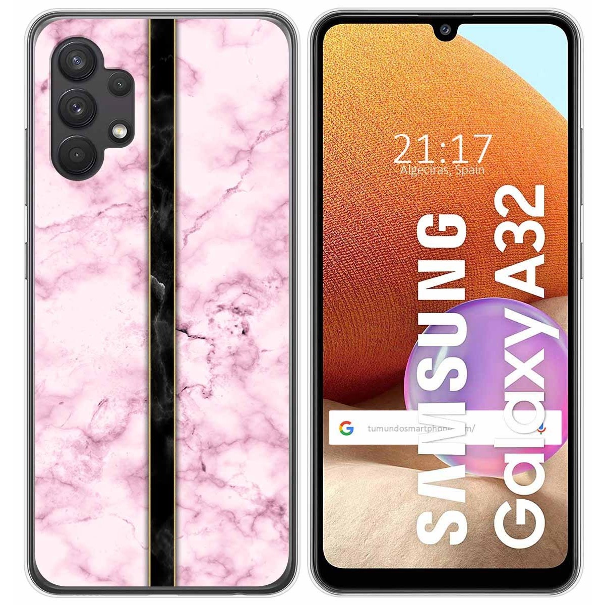 Tumundosmartphone Funda Gel Tpu para Samsung Galaxy A32 4G diseño Mármol 04 Dibujos