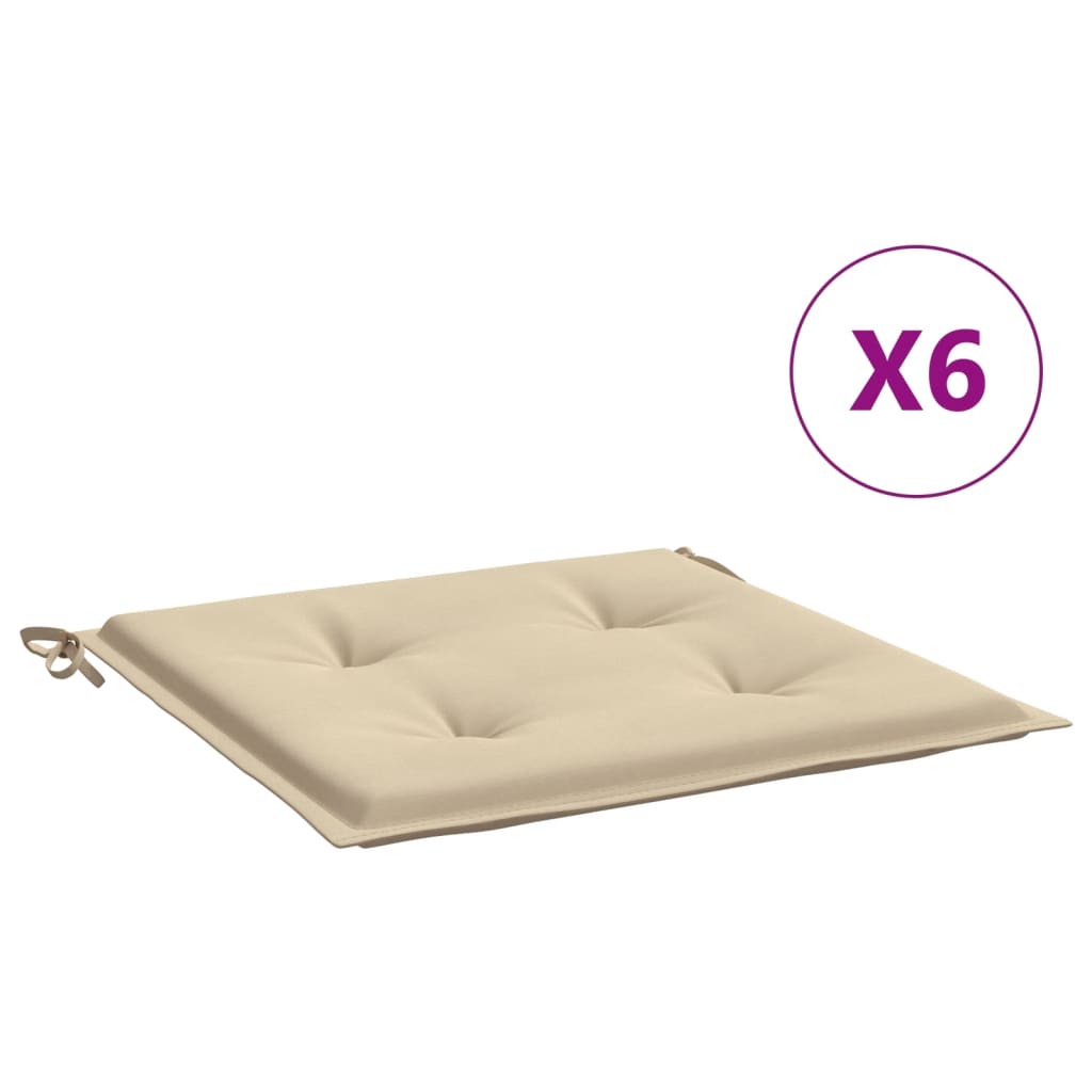 Vidaxl Cojines de Silla de Jardín 6 Uds 40x40x3 Cm Antracita