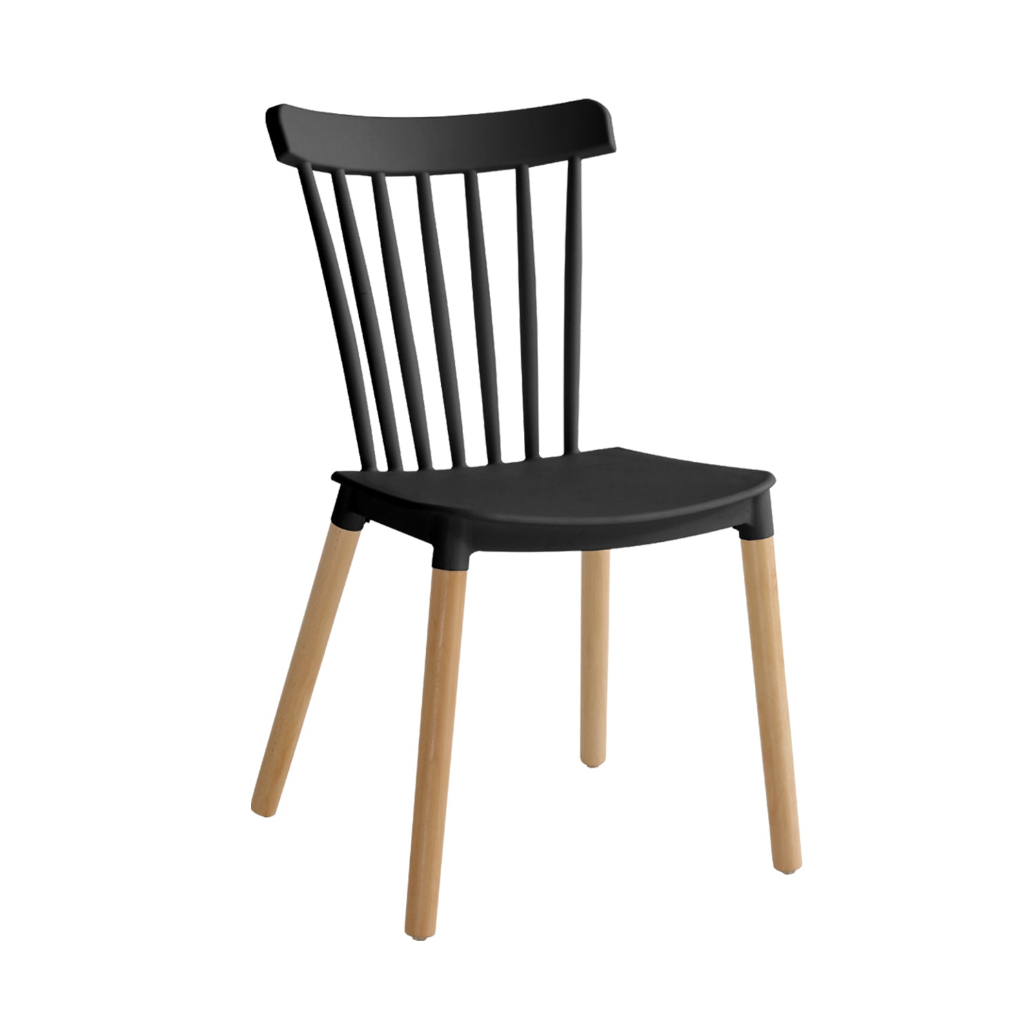 Set de 4 sillas de comedor kaye  negro para hogar moderno mueble de almacenaje  - Homekit