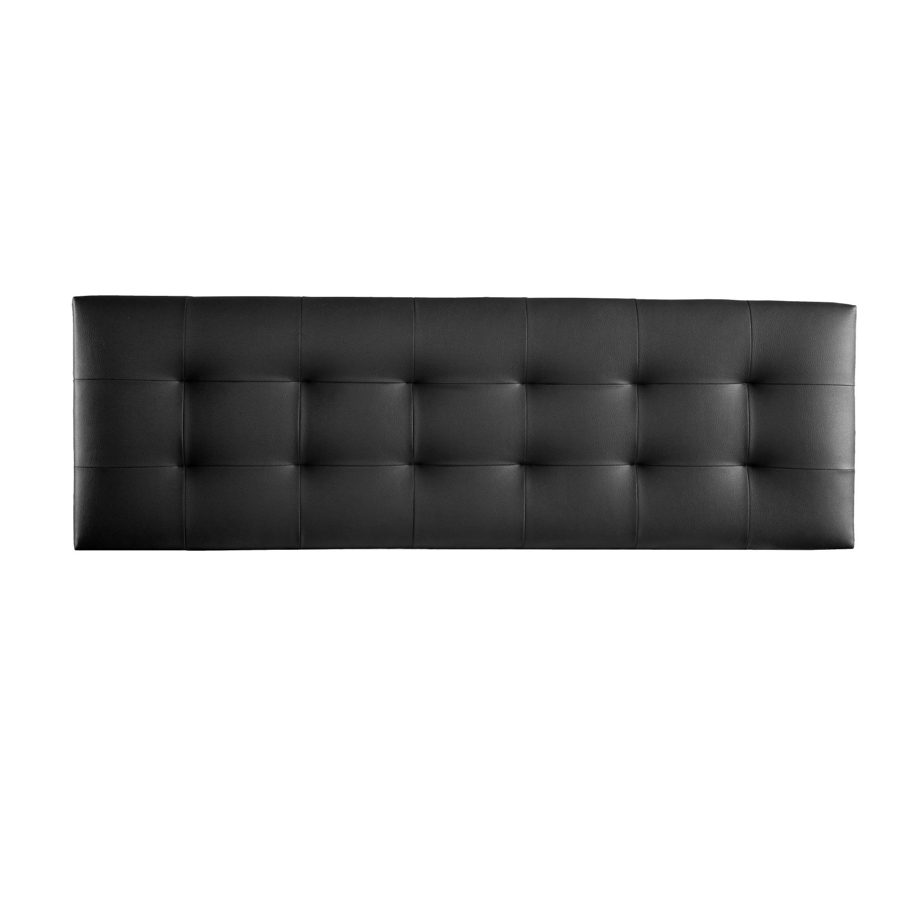 Häusbed Confort SL - Cabecero de Cama 120 - 145x50x7 VERSALLES Tapizado Polipiel Negro