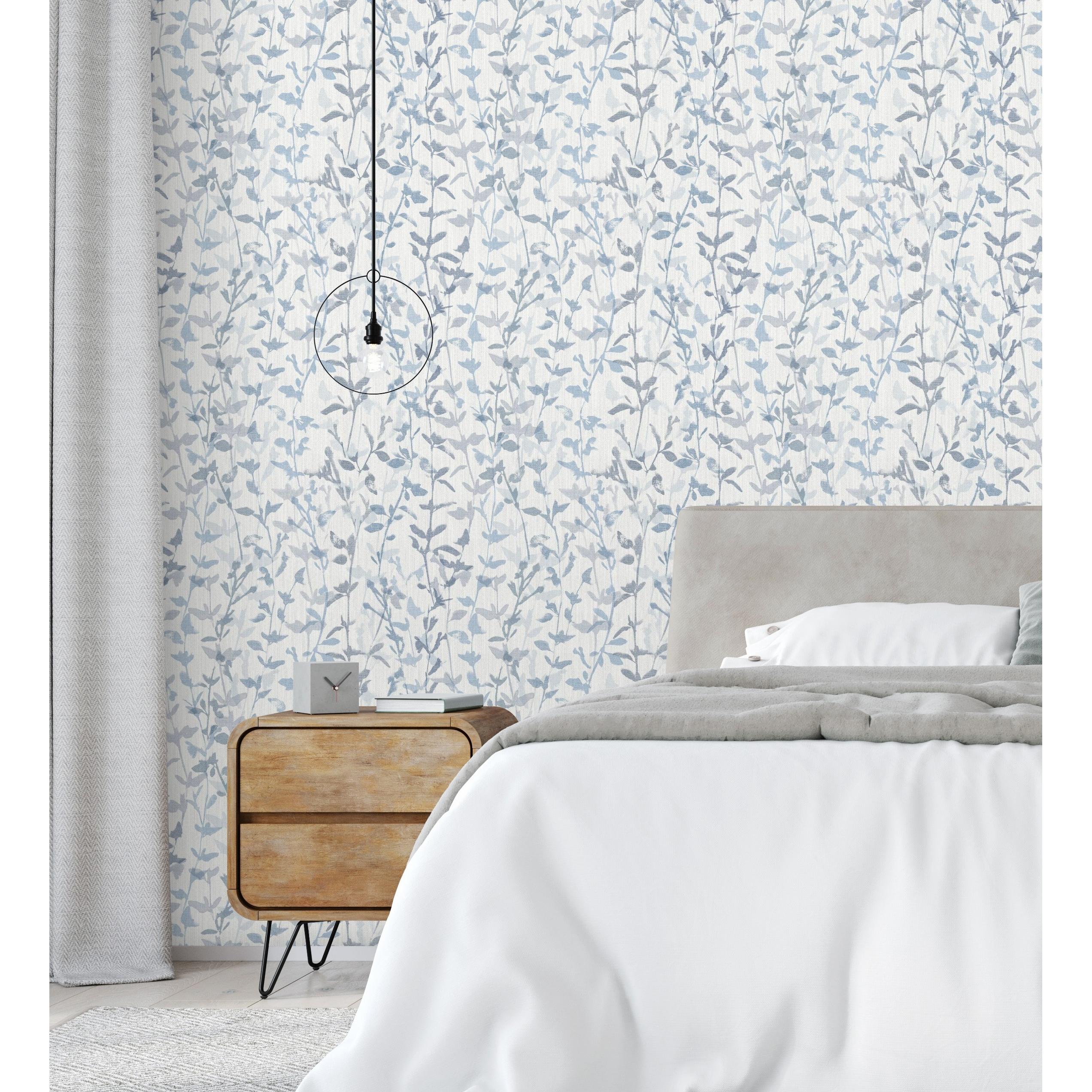 Papel pintado vinílico ecológico de ramas y hojas con textura - Elva Forest 680879 de GAULAN - Rollo de 10 m x 0,53 m