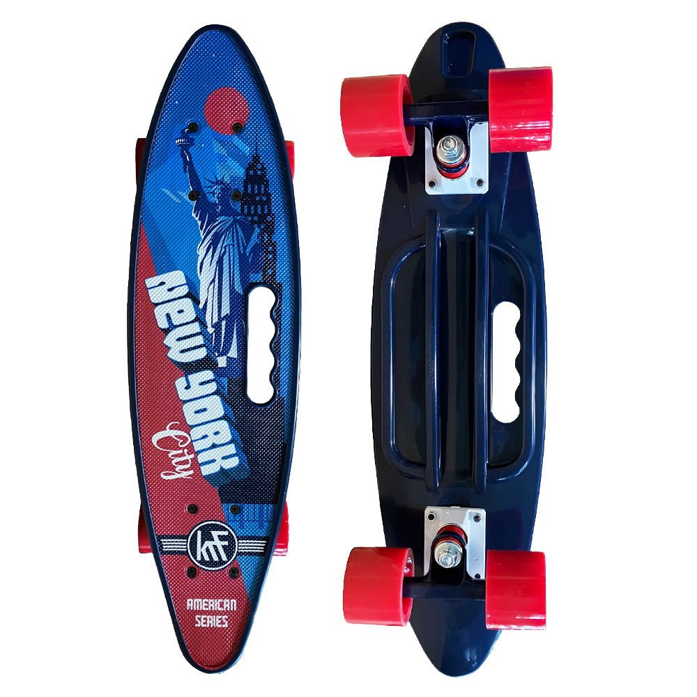 KRF The New Urban Concept Monopatín American Series Flip Grip Skateboard en Plástico Resistente con Asa Portátil