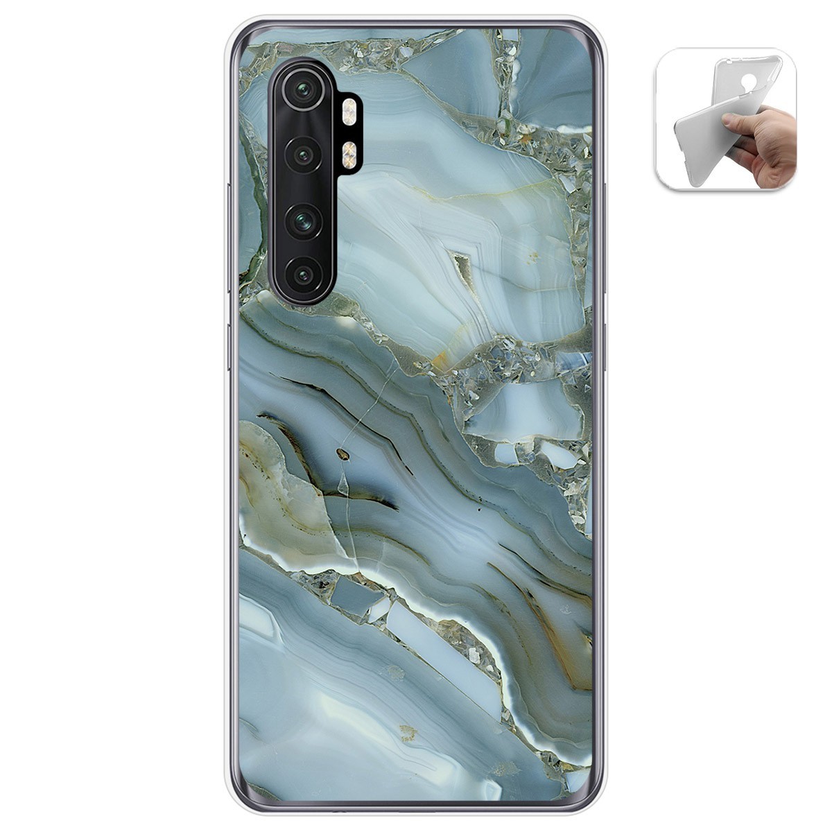 Tumundosmartphone Funda Gel TPU Xiaomi Mi Note 10 Lite Personalizada Diseño Mármol 09