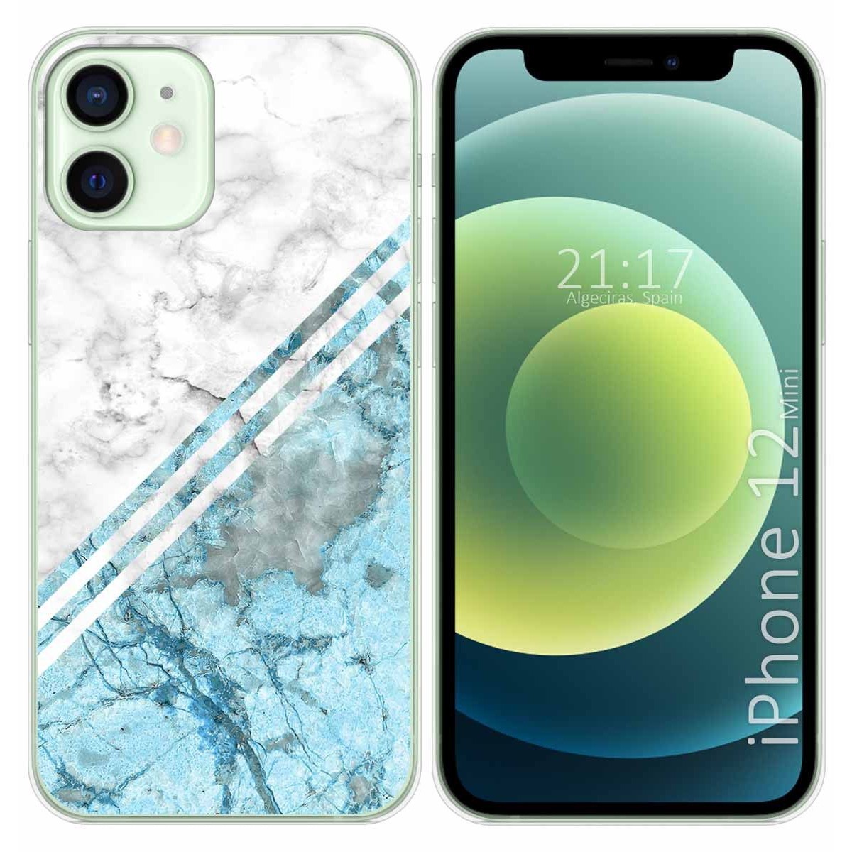 Tumundosmartphone Funda Gel Tpu para Iphone 12 Mini (5.4) diseño Mármol 02 Dibujos