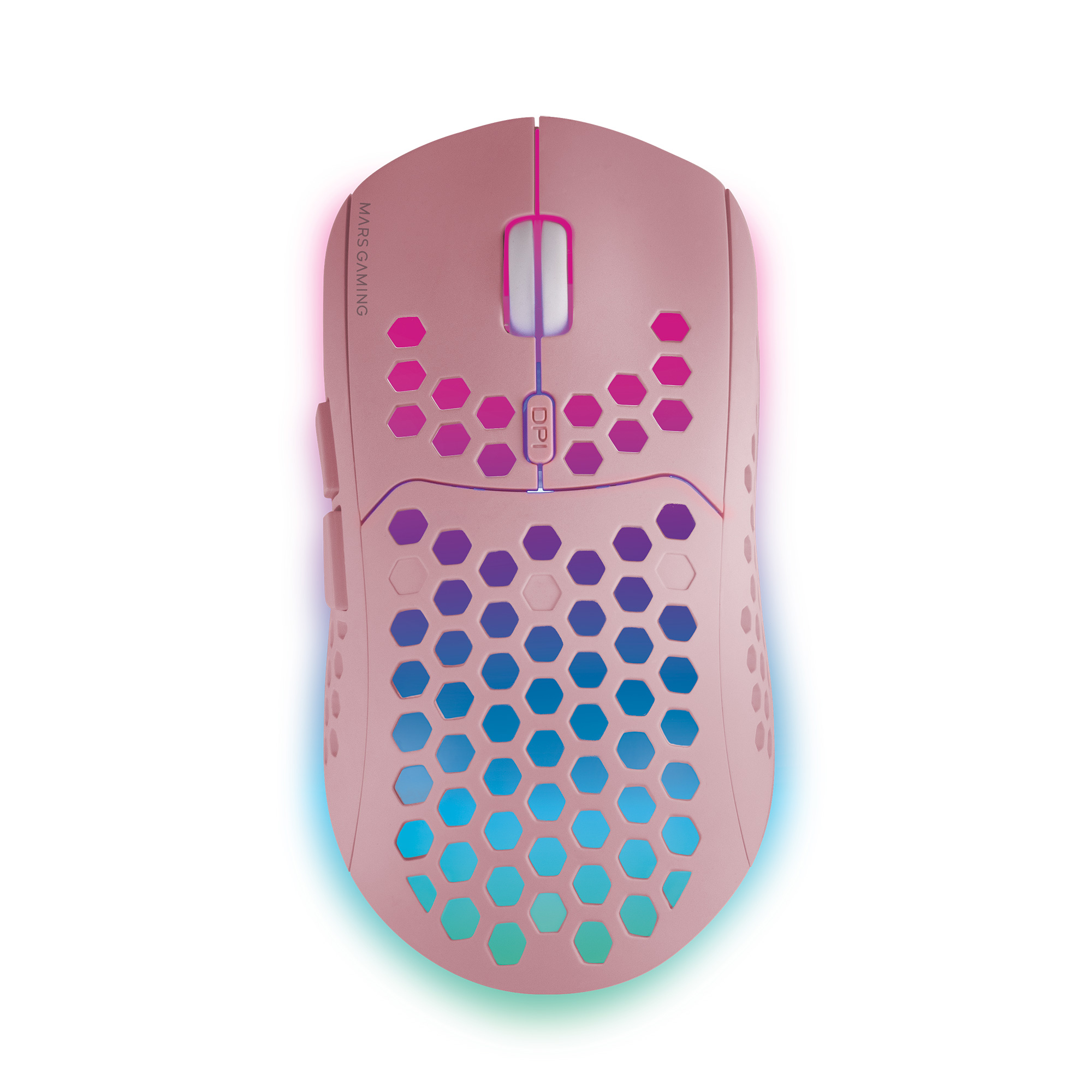 Mars Gaming MMW3, Ratón Gaming Inalámbrico, RGB Flow, Ultraligero 79g, 3200DPI, Ratón PC Negro, Rosa o Blanco