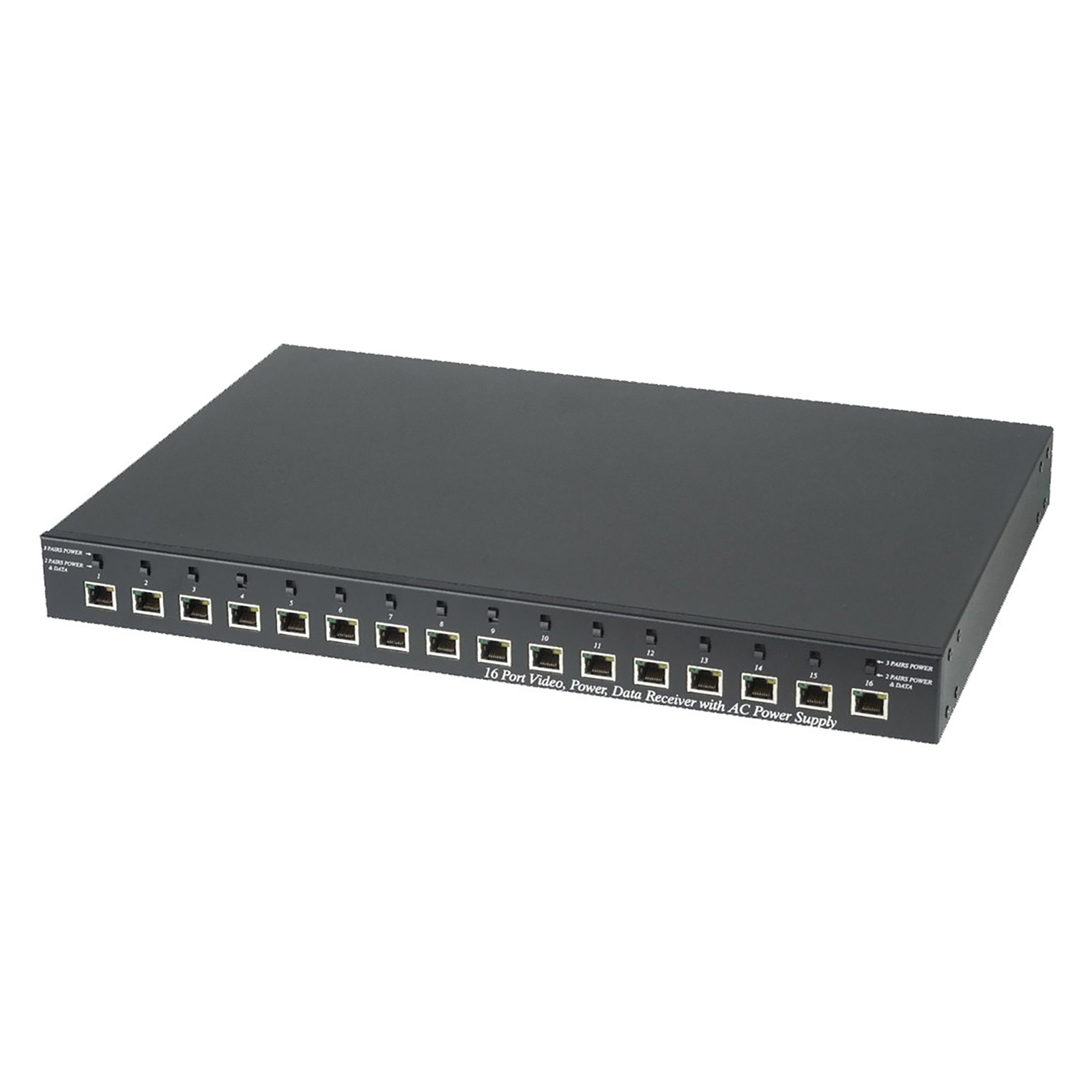 Transceptor de vídeo y datos para rack19 RJ45 a BNC de 16 puertos TPP016VPD - BeMatik