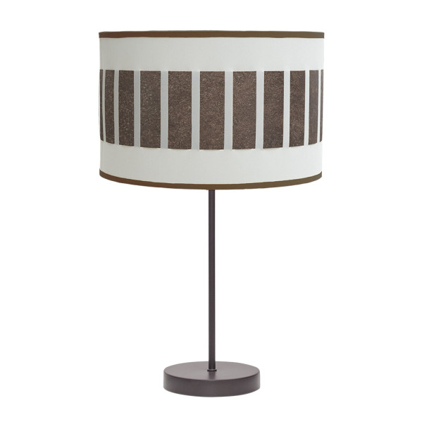Sobremesa alto ivanna 1xe27 marron/blanco-oxido 62x30x30 cm