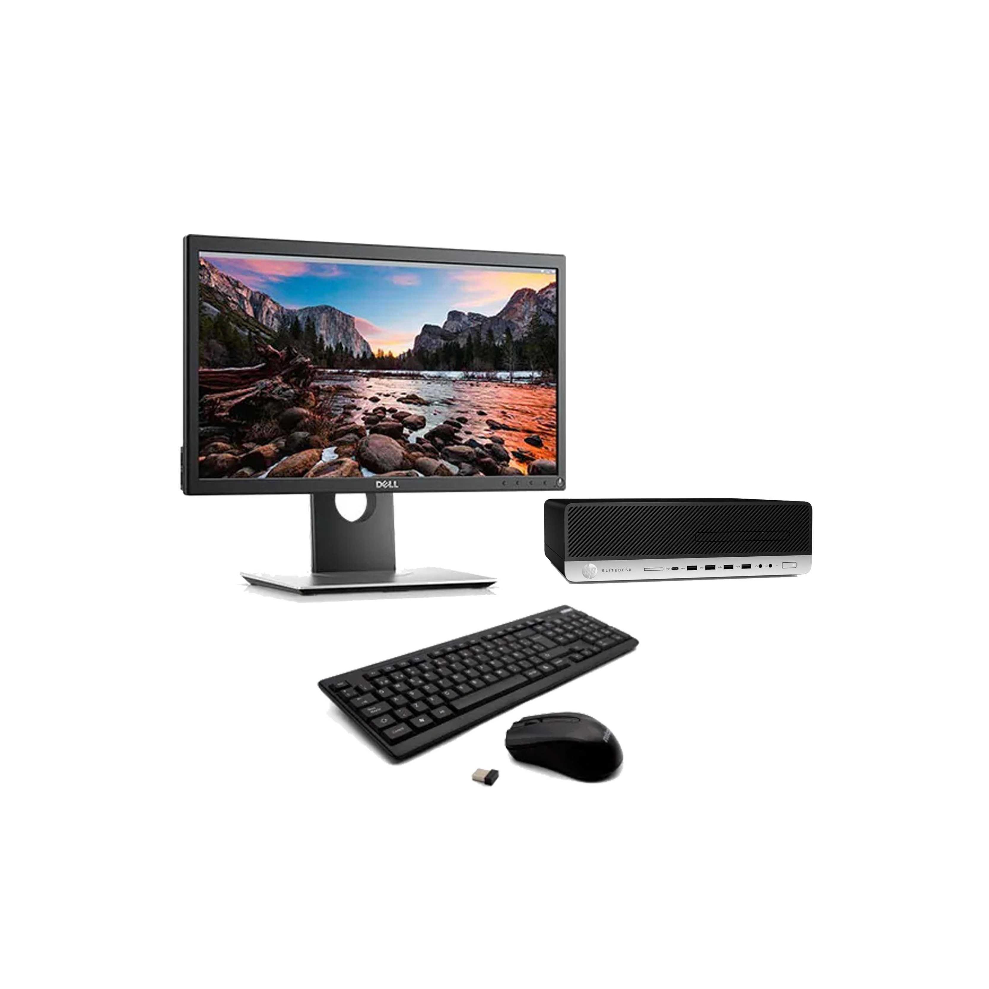 Ordenador Completo HP EliteDesk 800 G3 SFF I5-7400 3.0 Ghz + Monitor DELL 20\
