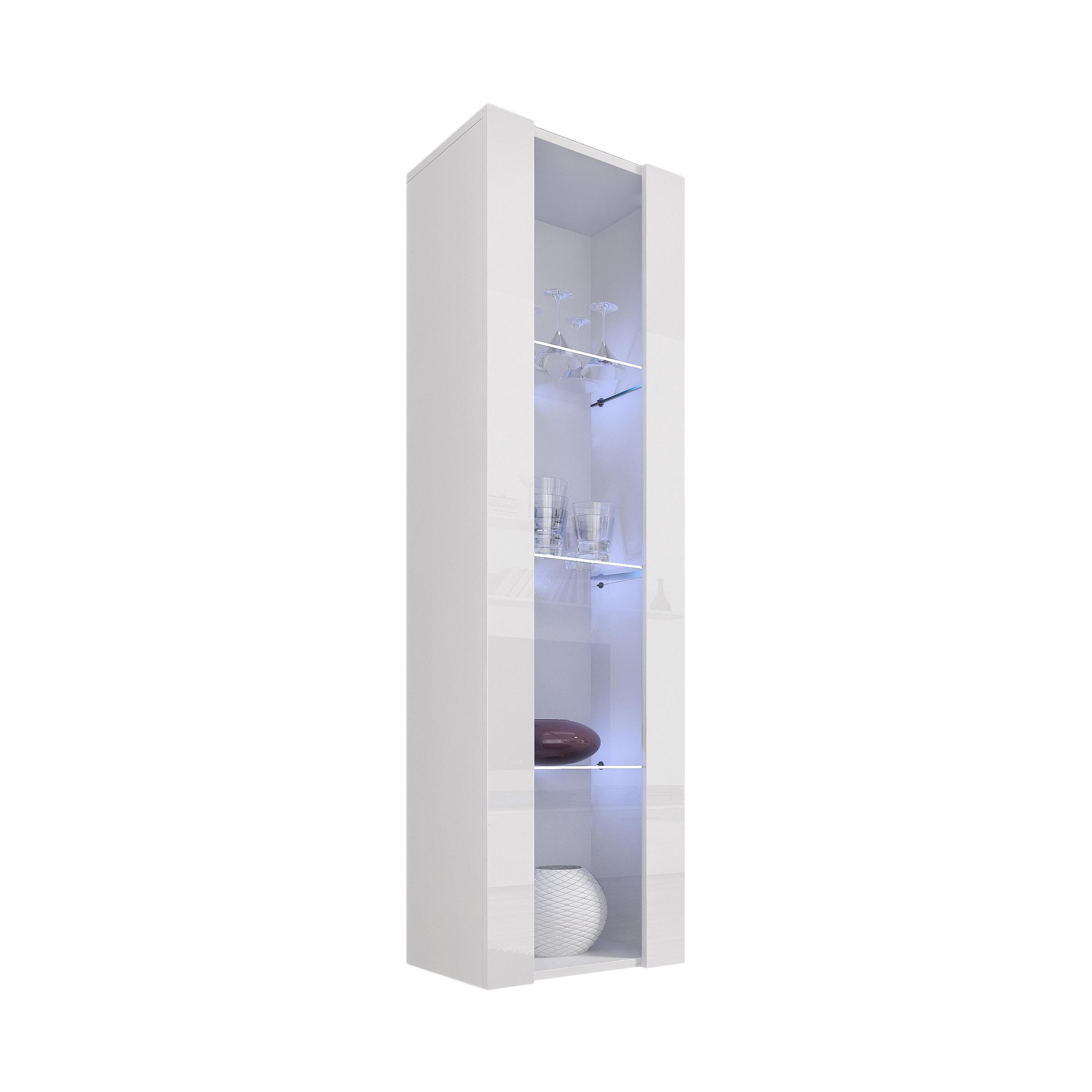 MB Muebles Bonitos -  Vitrina Colgante Salón, LED, 40x170x29cm, Más Colores, Modelo Nora V5