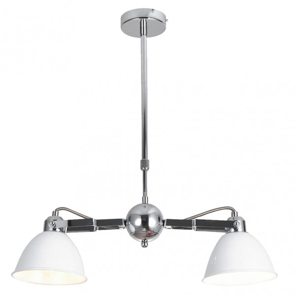 Lampara buri 2xe27 blanco/cromo regx52x15,5 cm