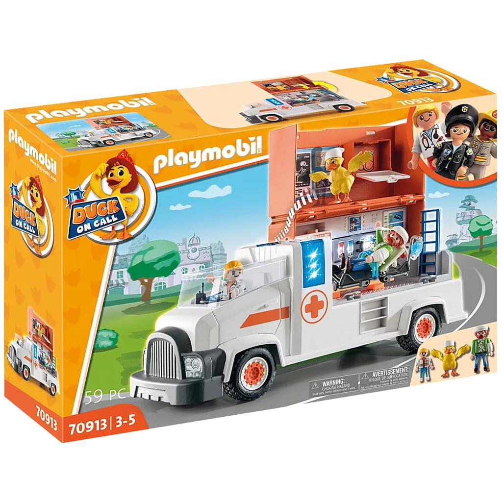 PLAYMOBIL DUCK ON CALL - CAMIÓN AMBULANCIA, 70913, TIENDA CON LICENCIA OFICIAL