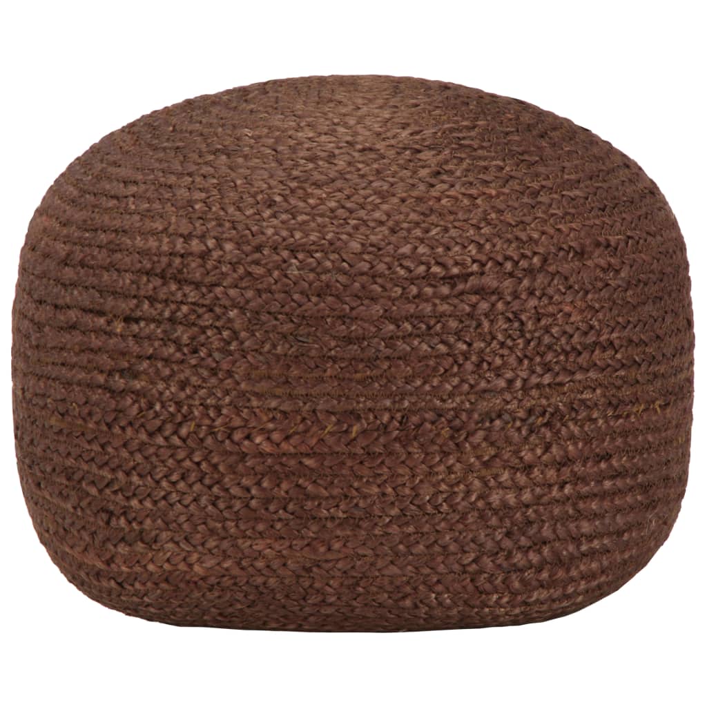 vidaXL Puf tejido a mano marrón 40x45 cm yute