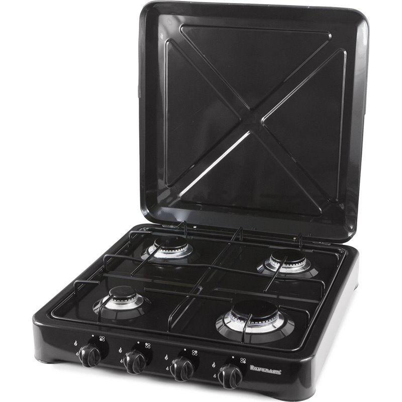 Cocina de Gas Ravanson K-04TB de gas 4 zonas Negro