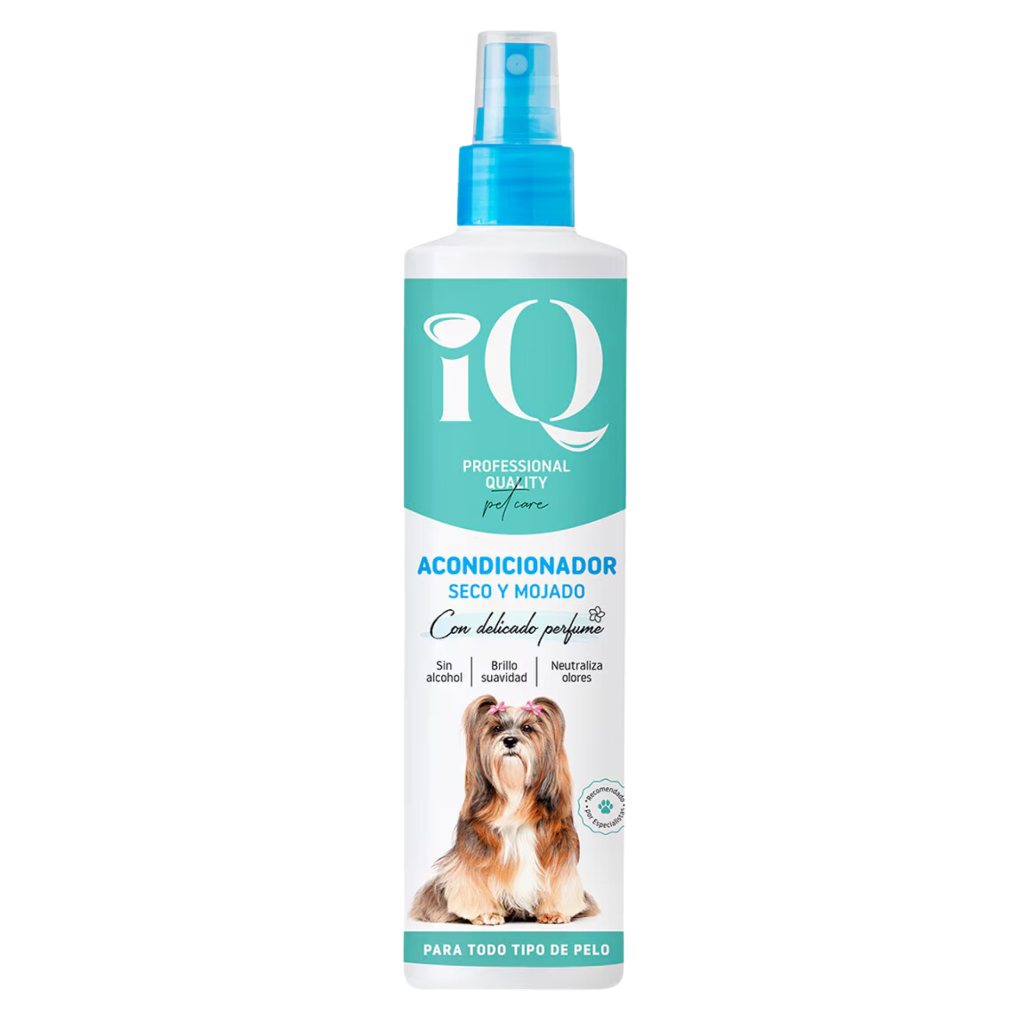 IQ Acondicionador Seco y Mojado para Perros y Gatos 300 ml - PH Adaptado, Desenredarte y Voluminizador