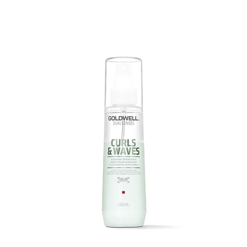 Goldwell Curl&Waves Serum Spray Cabello Rizado y Ondulado 150Ml - Hidratación Instantánea y Control del Encrespamiento