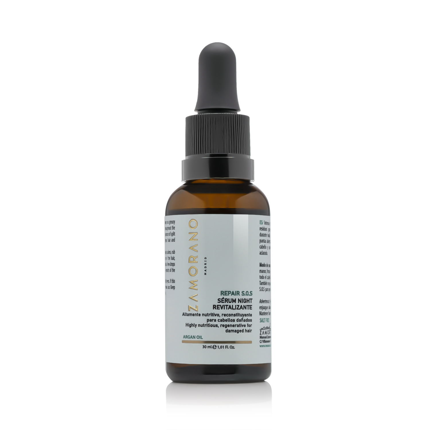 Sérum Night revitalizante altamente nutritivo REPAIR S.O.S aceite argán 30ml. ZAMORANO