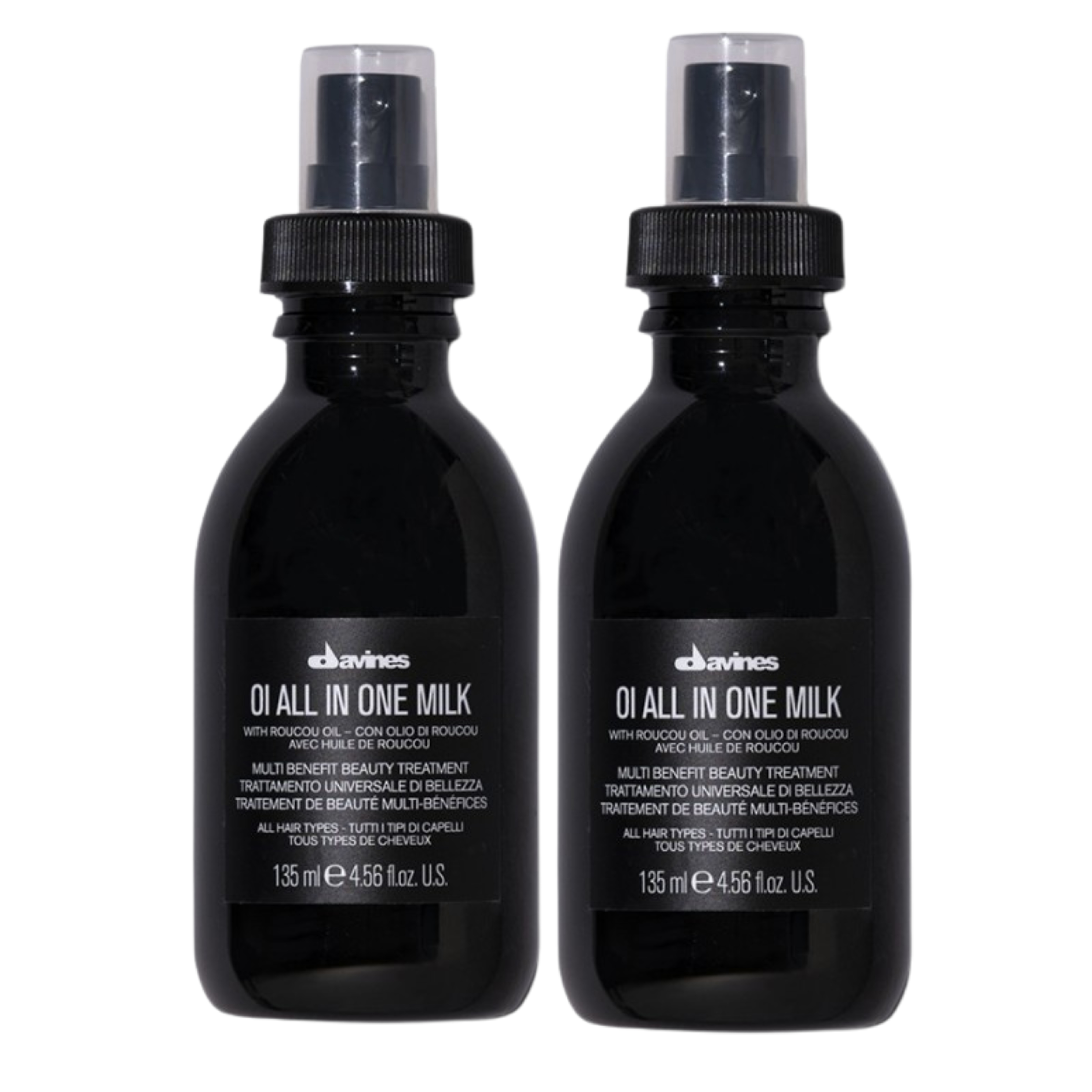 Pack x2 Davines OI All In One Milk 135ml – Hidratación y Protección Sin Aclarado