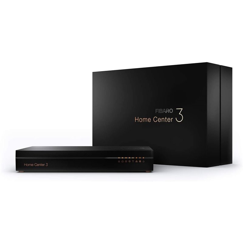 Fibaro Home Center 3 FGHC3, Panel de control inteligente, WiFi, Negro
