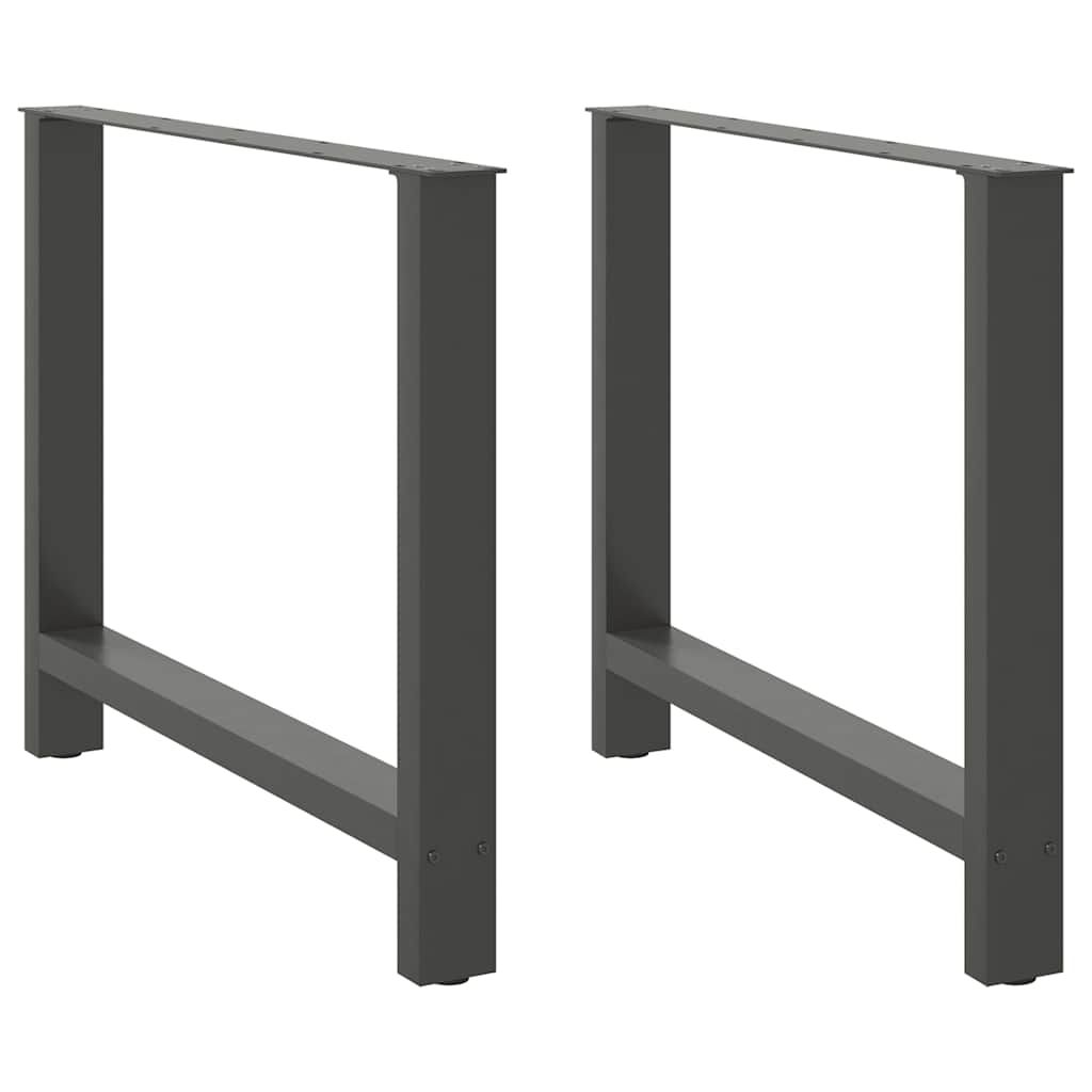 vidaXL Patas para mesa de comedor (2 unidades, 90 x 72-73 cm, acero)