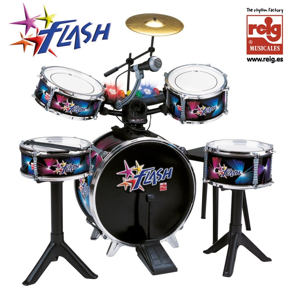 Batería "Flash" Completa,Con Luces 77x75x53 cm (Reig 619)