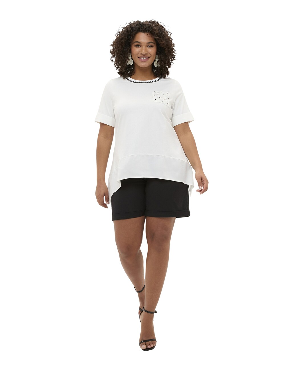 Fiorella Rubino - Camiseta de punto con detalle de ganchillo