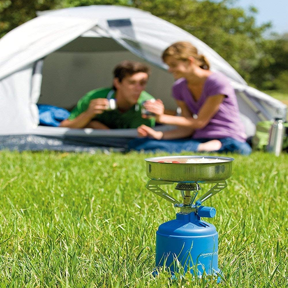 Hornillo camping gas cocina acampada campo playa + Cartucho