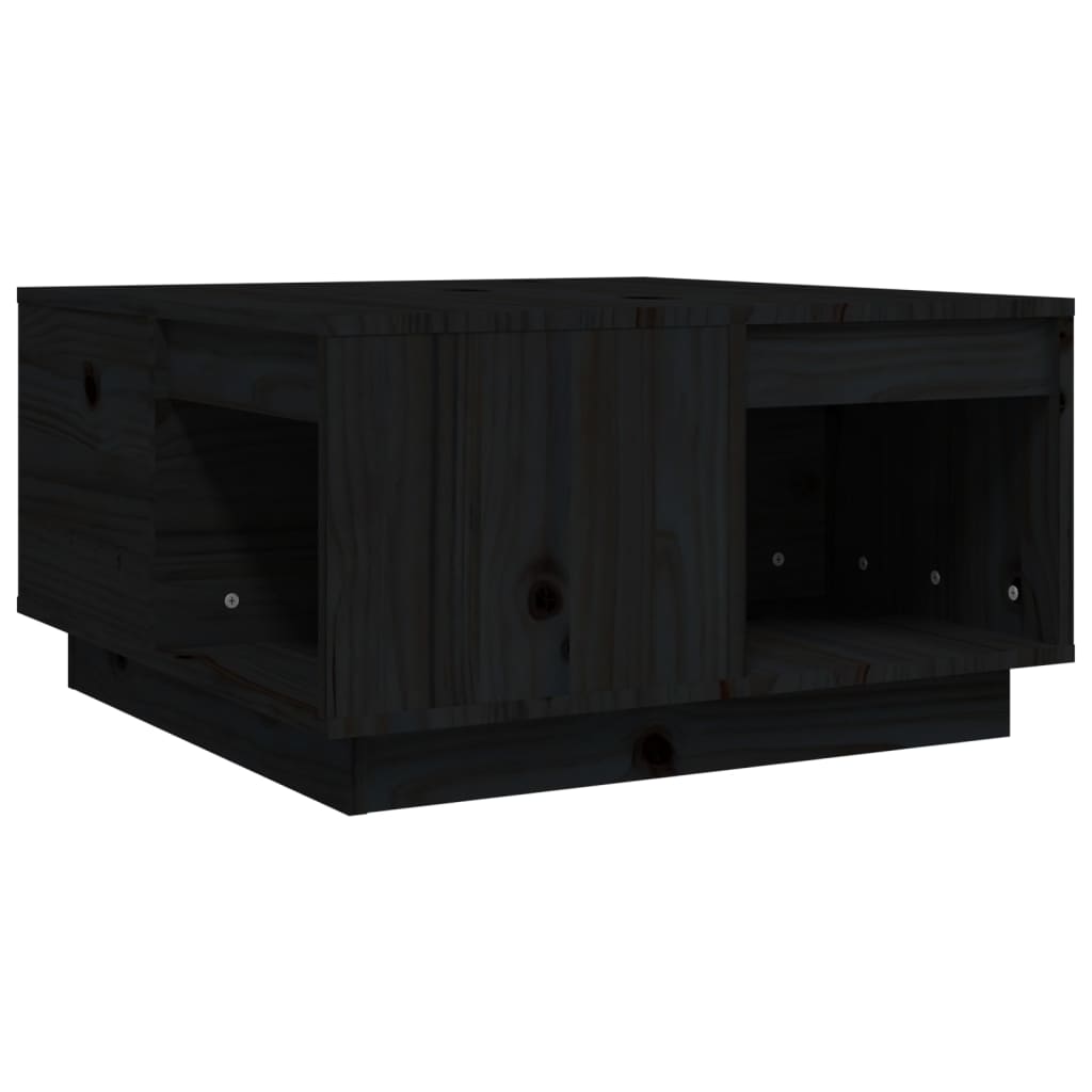 Vidaxl Mesa de Centro de Madera Maciza de Pino 60x61x32,5 Cm Natural