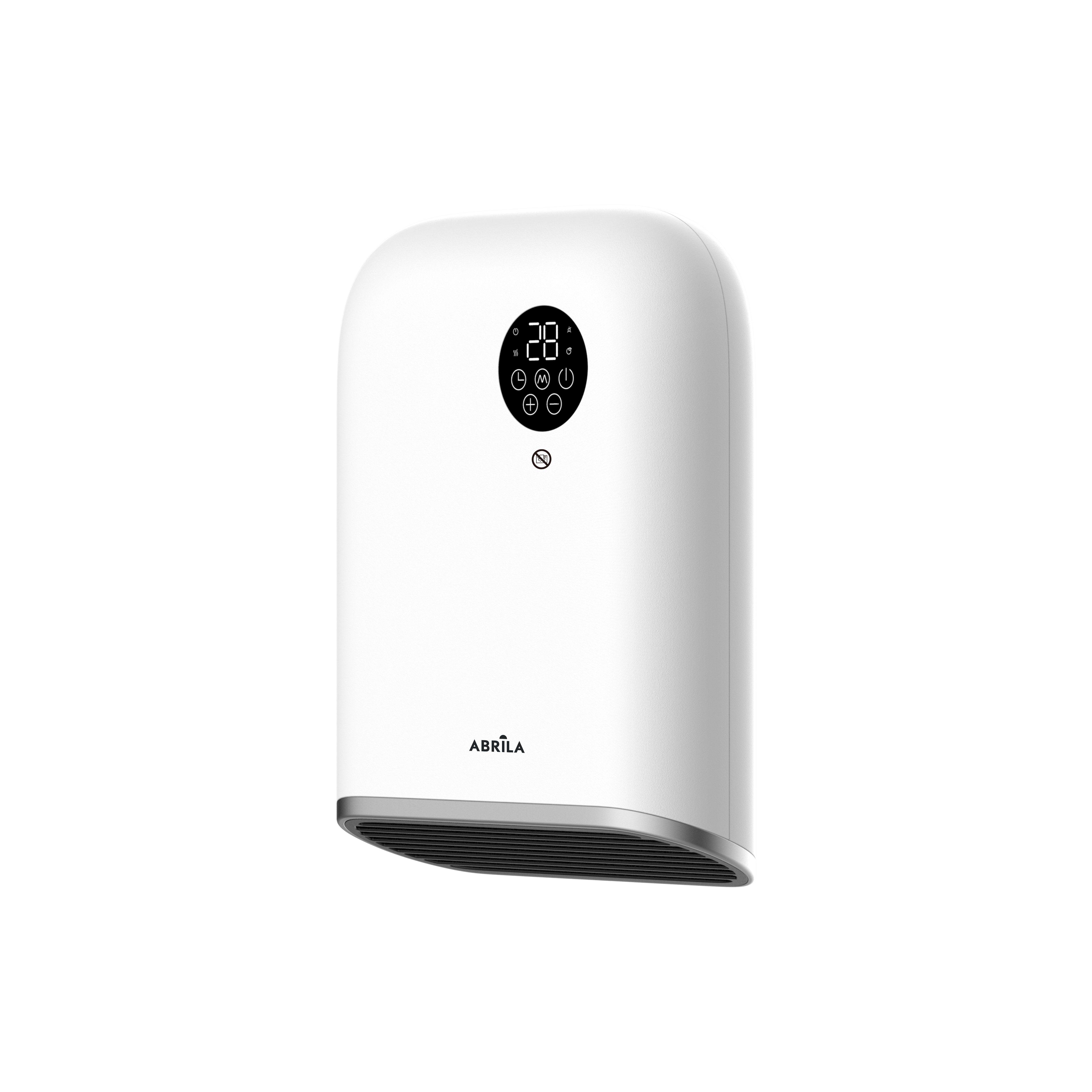 Termoventilador de Pared 2000W Andorra Baño C/Control Display IP24 Blanco/Negro Fabrilamp