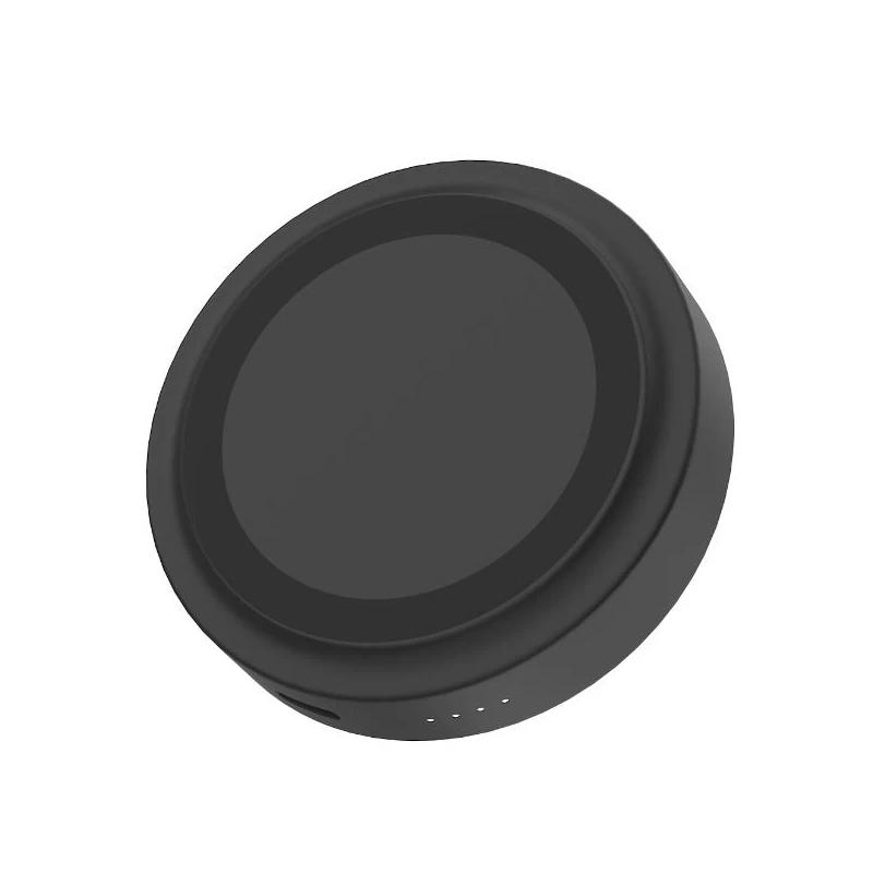 Celly, PowerBank Circle Magsafe con Capacidad de 3000 mAh, con USB-C y Anillo magnético Incluido, Compatible con Smartphones, Carga rápida, Color Negro