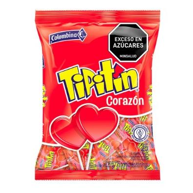 Piruleta corazón Tipitín sabor cereza Fiesta   - Bolsa 111 unidades