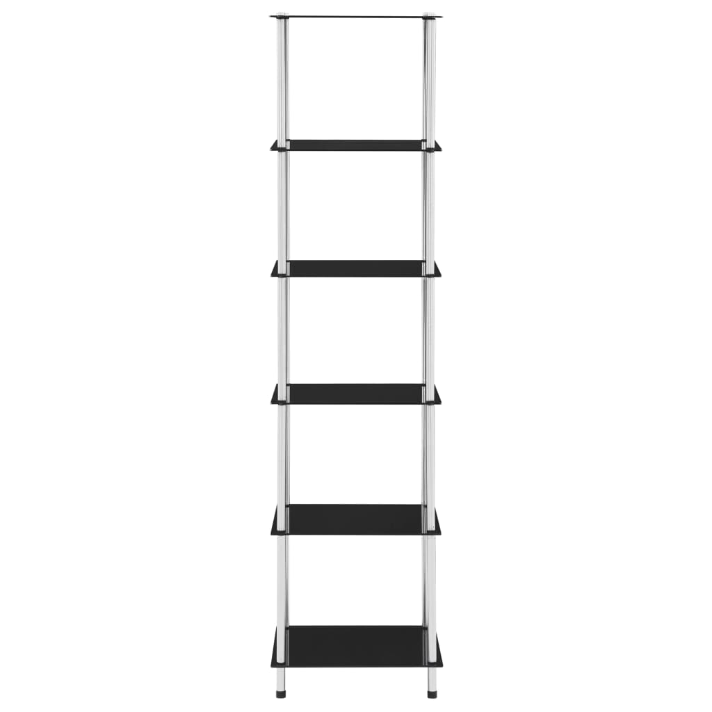Vidaxl Estantería de Cristal Templado 6 Niveles 40x40x160 Cm Negro