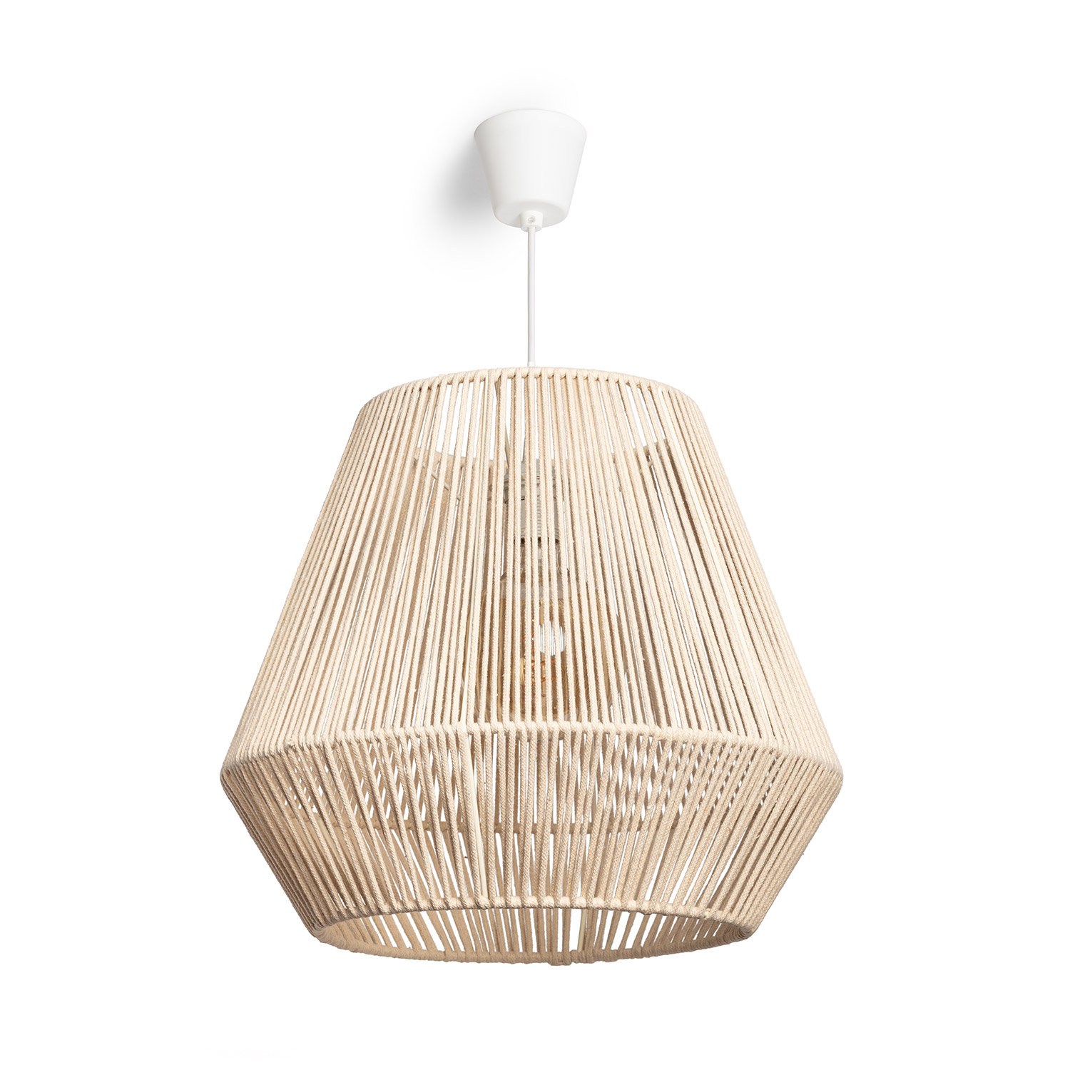 Ledkia Lámpara Colgante Cuerda Bris Diantha Beige