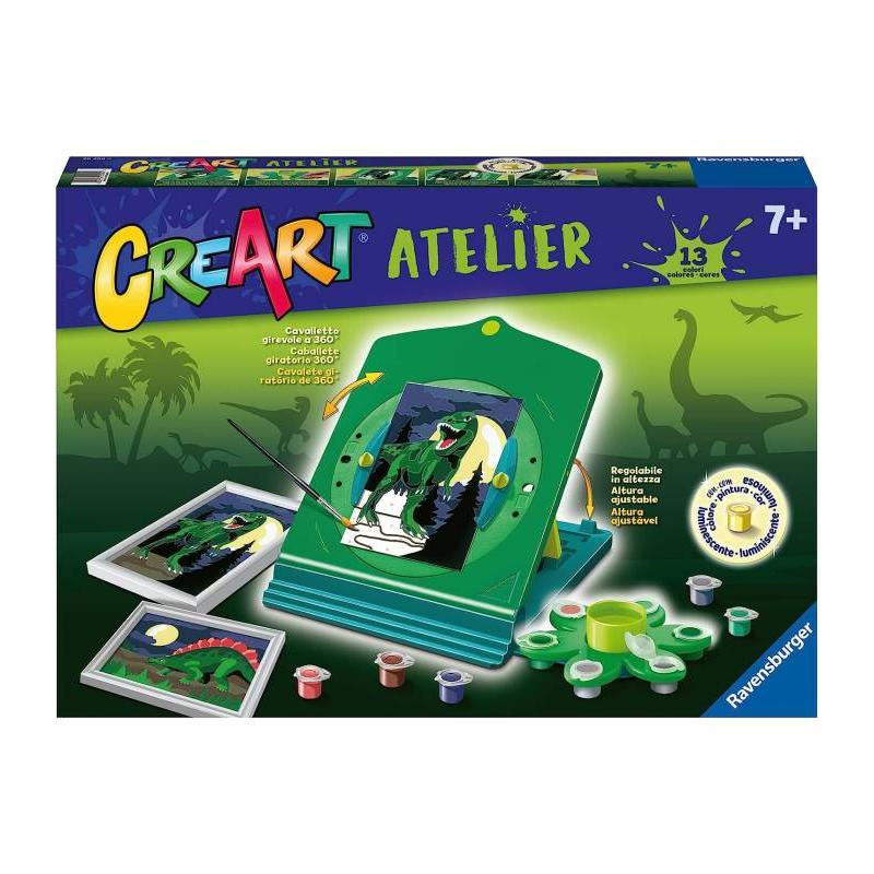 CREART ATELIER DINOSAURIO CON TABURETE ARTISTA DE RAVENSBURGER
