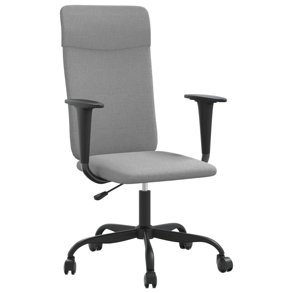 vidaXL Silla de oficina altura ajustable tela en color Gris oscuro/Gris claro | cómodas modernas ergonómicas para comedor cocina salón hogar