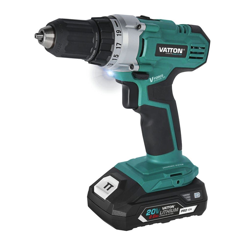 Taladro Atornillador VATTON 20V – 1 Batería 2.0Ah