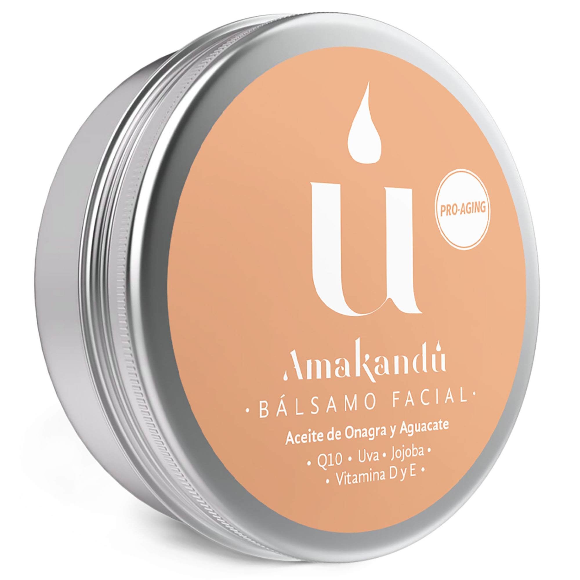 Crema Hidratante Facial Amakandu para Pieles Secas y Maduras en Formato Bálsamo Ecológico y Vegano