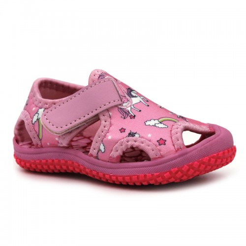 Escarpín unicornios BUBBLE KIDS C674 con cierre de velcro