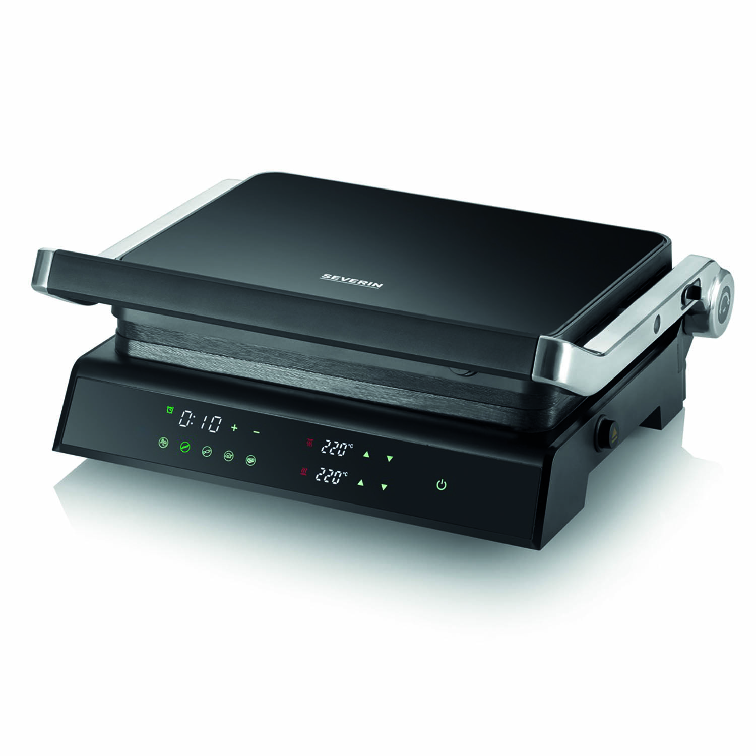 Grill contacto SEVERIN COMFORT 1800W, 5 programas, placas extraíbles, cerámico, mantener caliente 2399