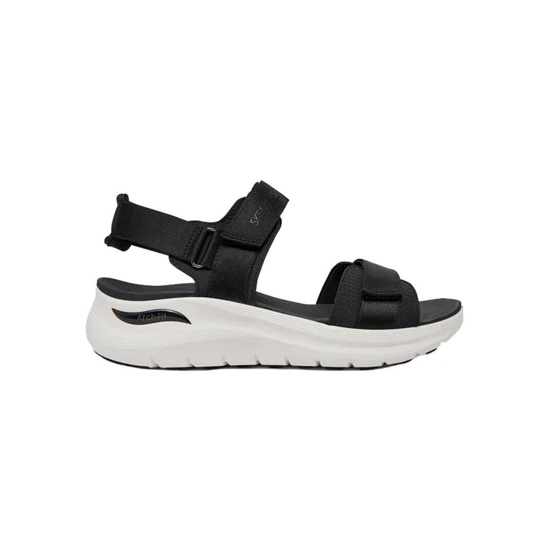 Sandalia Mujer Skechers Arch Fit 2.0 Negro/Blanco