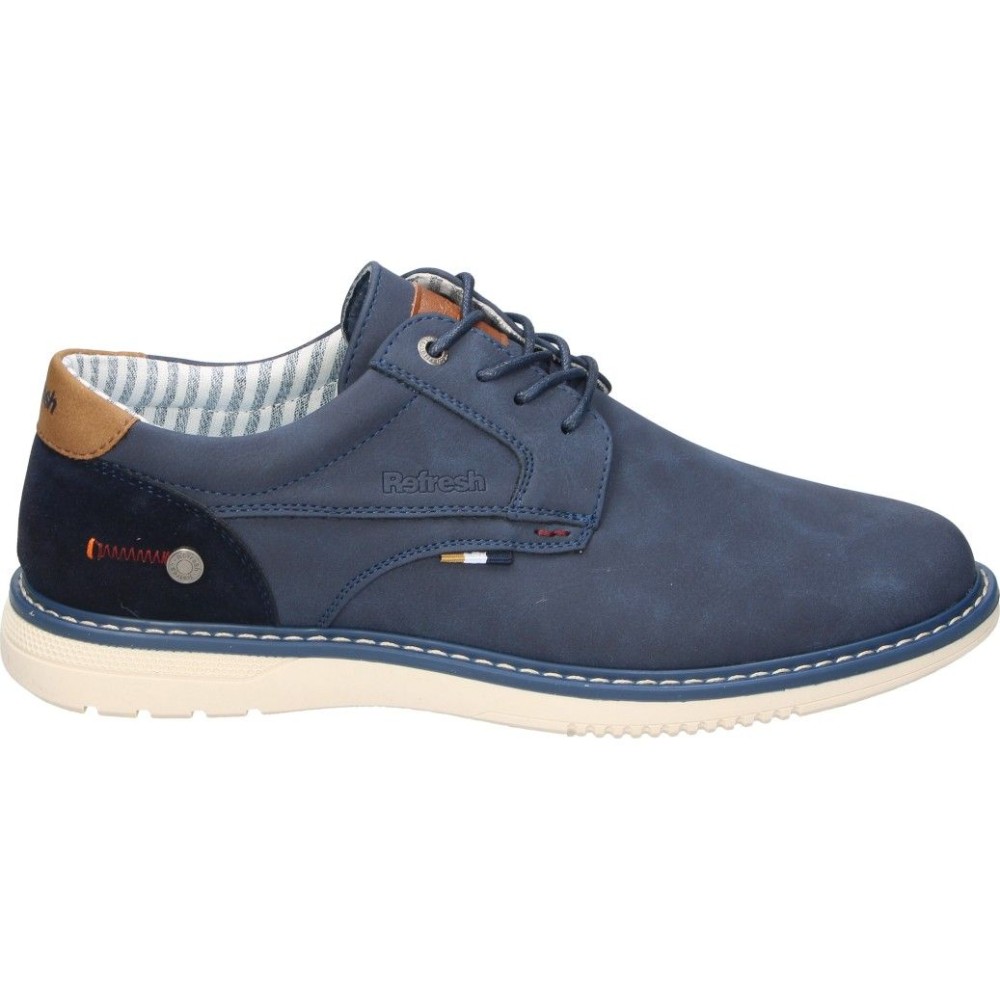 REFRESH | Zapatos Casual Refresh para Hombre – Zapato Estiloso en Color Azul Marino – Zapato con Cierre de Cordones – Estilo Casual – Versátiles y Combinables – Vegan – Modelo 175557