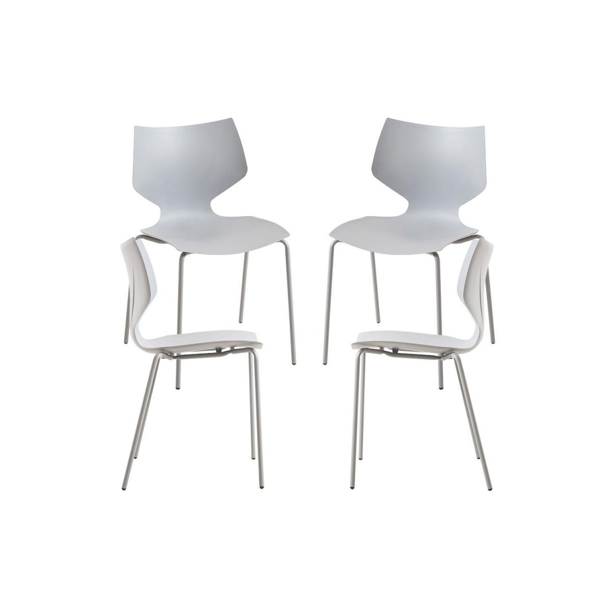 Regalos Miguel - Packs Sillas Comedor - Pack 4 Sillas Plecy - Gris claro