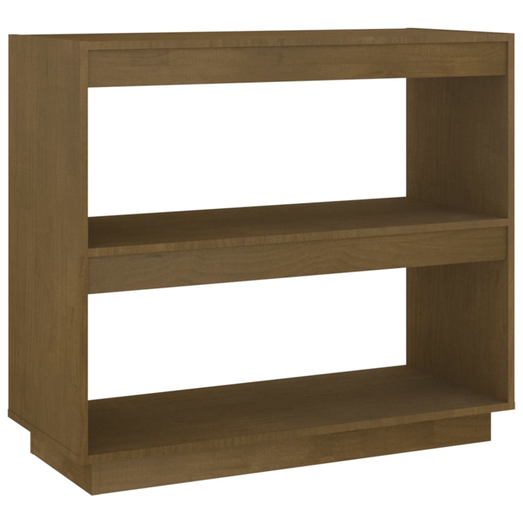 vidaXL Estantería de madera maciza de pino marrón miel 80x35x71 cm
